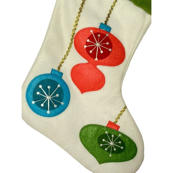 Harry & David Felted Ornaments Christmas Holiday Stocking Multicolor Lined NEW - Picture 3 of 3